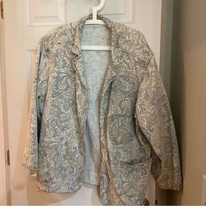 Oversized Paisley Printed Jacket